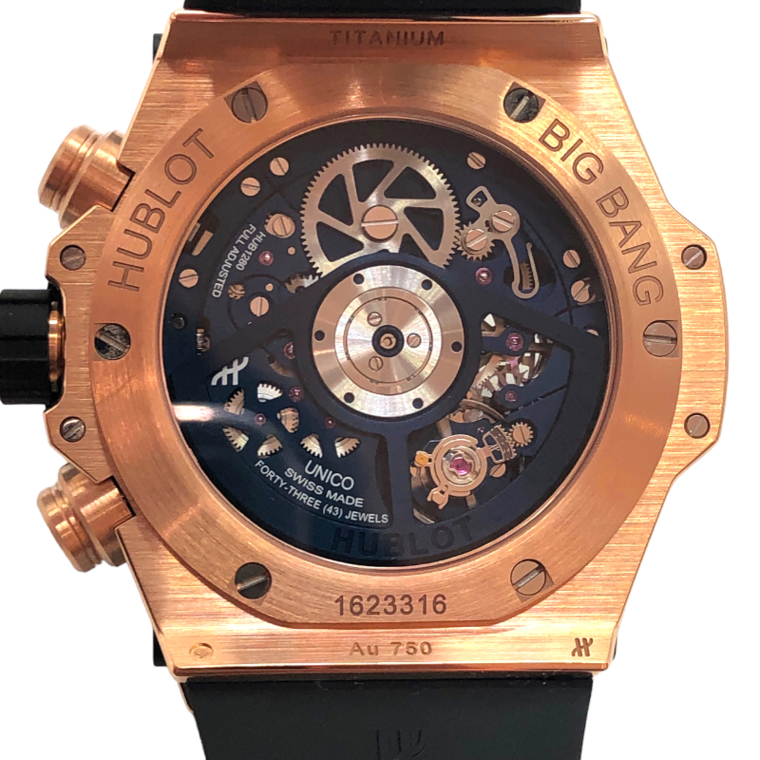 HUBLOT(ウブロ)のウブロ HUBLOT ビッグ・バン ウニコ キングゴールド ブルーセラミック 441.OL.5181.RX ブルー、ゴールド K18ゴールド 18Kキングゴールド 自動巻き メンズ 腕時計 メンズの時計(その他)の商品写真