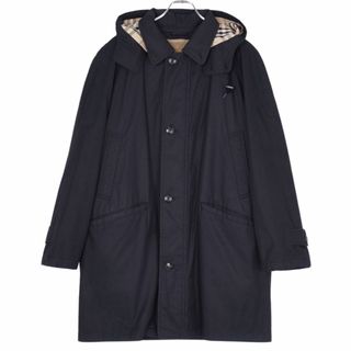 BURBERRY - バーバリー ロンドン BURBERRY LONDON コート 2way フード フーディー ダウンライナー付き アウター メンズ L ネイビー