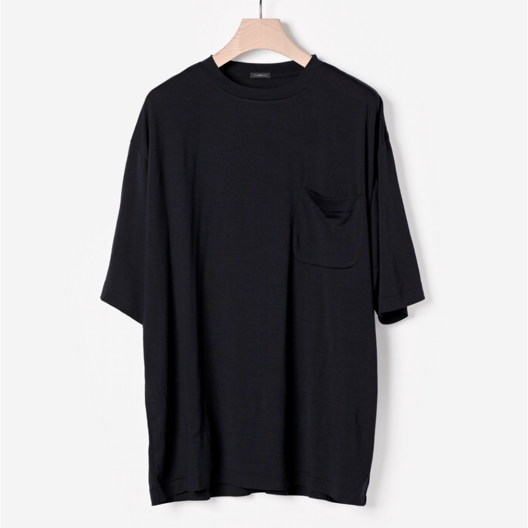 COMOLI(コモリ)の23SS コモリ COMOLI サマー ウール天竺 半袖 Tシャツ 4 ブラウン メンズのトップス(Tシャツ/カットソー(半袖/袖なし))の商品写真