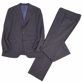 エルメネジルドゼニア(Ermenegildo Zegna)の美品 エルメネジルドゼニア Ermenegildo Zegna セットアップ スーツ ジャケット スラックスパンツ ストライプ メンズ 46(S相当) グレー/ブルー(セットアップ)