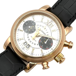 グラハム(GRAHAM)の　グラハム GRAHAM シルバーストーン シルバー黒目 K18ピンクゴールド 自動巻き メンズ 腕時計(その他)