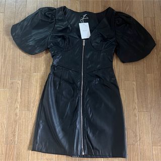 Bershka ワンピース　レザー　黒