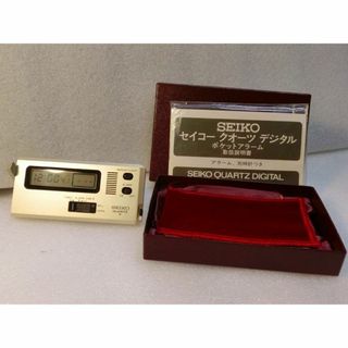 SEIKO - 稼働OK　デジタル時計　ポケットアラーム　希少色　シルバー　セイコー　昭和レトロ