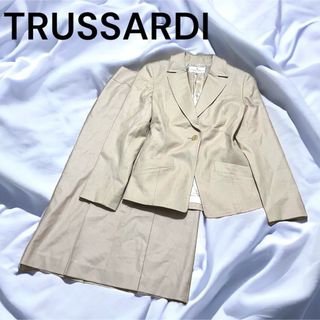 Trussardi - トラサルディ　ベージュ　スーツ　極美品　セットアップ　お洒落　ステッチ