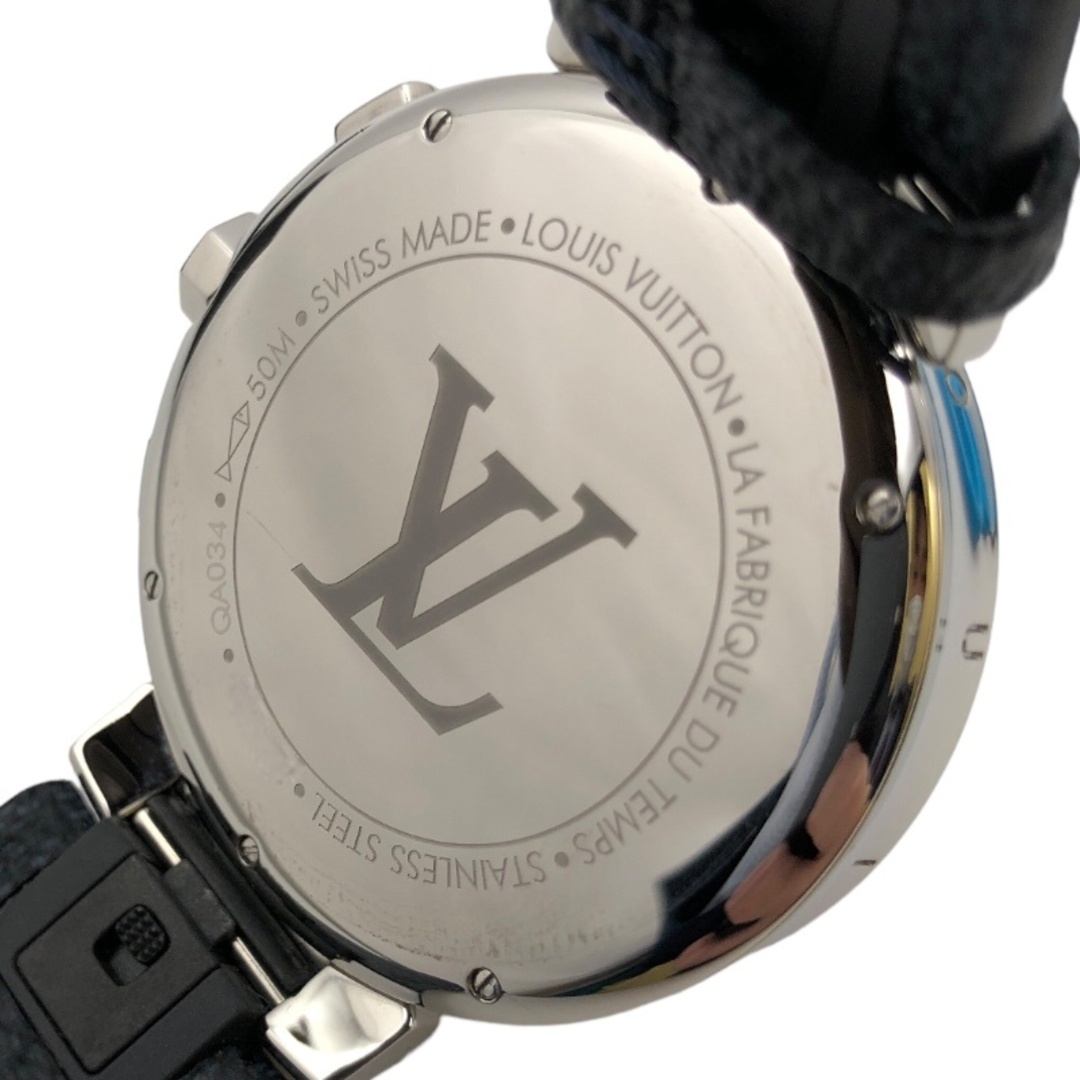 LOUIS VUITTON(ルイヴィトン)の　ルイ・ヴィトン LOUIS VUITTON タンブール ムーンスター クロノグラフ QA034 ネイビー SS メンズ 腕時計 メンズの時計(その他)の商品写真