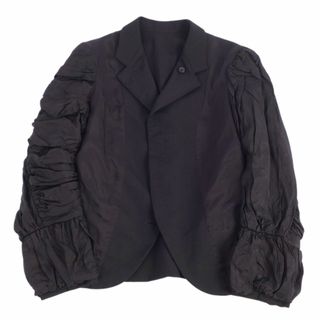 COMME des GARCONS - 美品 コムデギャルソン COMME des GARCONS ジャケット 2021年 テーラードジャケット リバーシブル シャーリングスリーブ 無地 アウター レディース XS ブラック