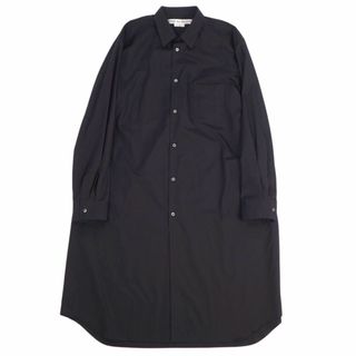 コムデギャルソン(COMME des GARCONS)の美品 コムデギャルソン COMME des GARCONS 2023年 シャツ ワンピース ブラウス ロングスリーブ 長袖 無地 トップス レディース S ブラック(シャツ/ブラウス(長袖/七分))