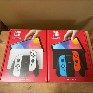 ニンテンドースイッチ(Nintendo Switch)の☆新品☆ Nintendo Switch  ホワイト1台　ネオン1台(家庭用ゲーム機本体)