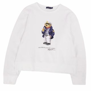 ラルフローレン(Ralph Lauren)のラルフローレン RALPH LAUREN トレーナー スウェット ポロベア  コットン トップス レディース XL ホワイト(トレーナー/スウェット)