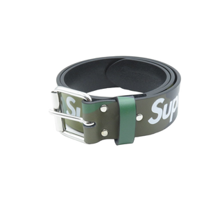 Supreme 24ss Repeat Leather Belt Woodland