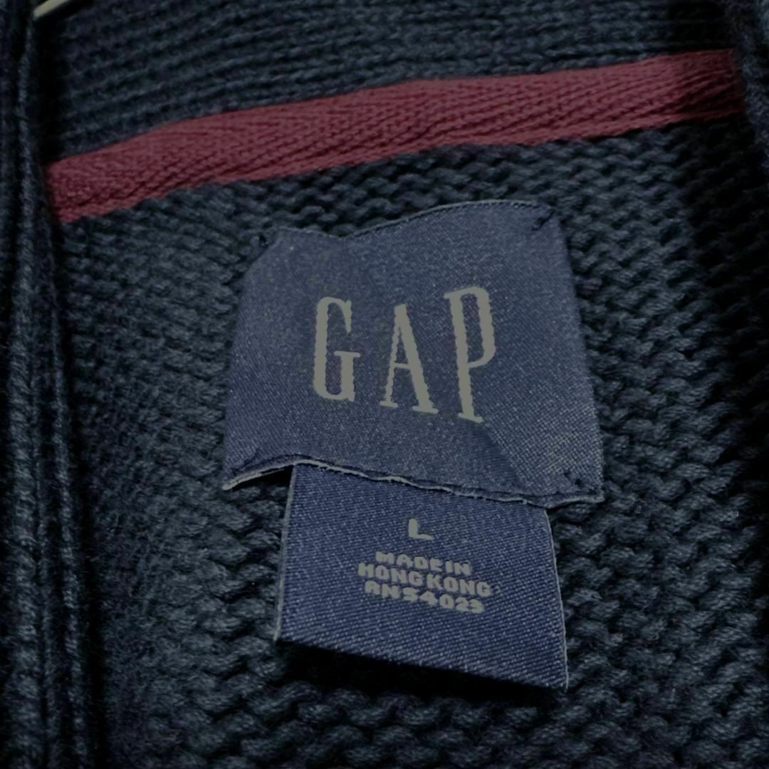 GAP(ギャップ)のGAP コットン ニットカーディガン 無地 ショールカラー US古着d92 メンズのトップス(カーディガン)の商品写真