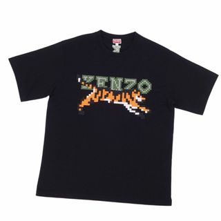 ケンゾー(KENZO)の未使用 ケンゾー KENZO Tシャツ カットソー ショートスリーブ ロゴ コットン トップス メンズ L ブラック(Tシャツ/カットソー(半袖/袖なし))