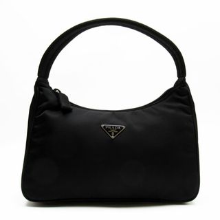 プラダ(PRADA)のプラダ PRADA ショルダーバッグ ナイロン ブラック シルバー レディース 送料無料【中古】 w0103f(ショルダーバッグ)