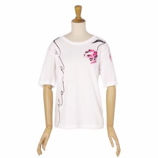 マルニ(Marni)の美品 マルニ MARNI Tシャツ カットソー ショートスリーブ コットン トップス レディース 36(S相当) ホワイト(Tシャツ(半袖/袖なし))