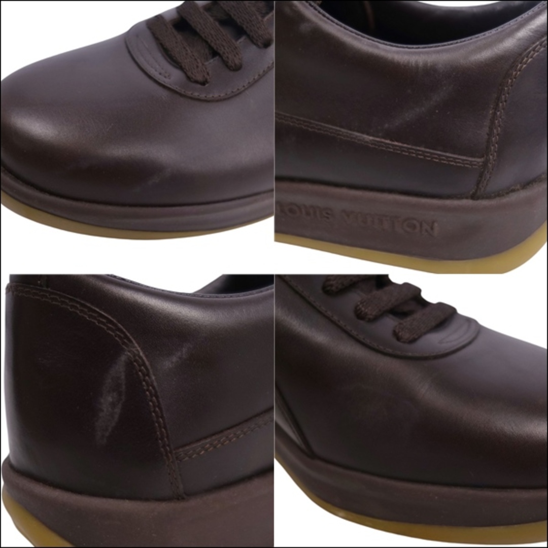LOUIS VUITTON(ルイヴィトン)の未使用 ルイヴィトン LOUIS VUITTON スニーカー レザーシューズ カーフレザー ローカット シューズ 靴 メンズ 7(26cm相当) ブラウン メンズの靴/シューズ(スニーカー)の商品写真