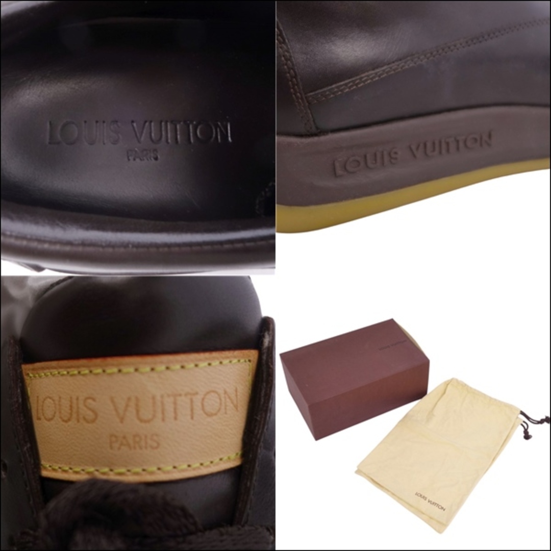 LOUIS VUITTON(ルイヴィトン)の未使用 ルイヴィトン LOUIS VUITTON スニーカー レザーシューズ カーフレザー ローカット シューズ 靴 メンズ 7(26cm相当) ブラウン メンズの靴/シューズ(スニーカー)の商品写真