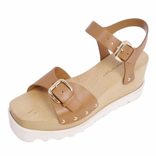 ステラマッカートニー(Stella McCartney)のステラマッカートニー STELLA McCARTNEY サンダル ストラップ フェイクレザー シューズ 靴 レディース 37 1/2(24.5cm相当) ブラウン(サンダル)