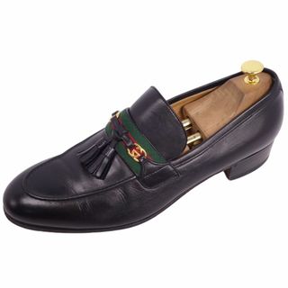 グッチ(Gucci)のグッチ GUCCI ローファー ビジネスシューズ シェリーライン GG金具 革靴 メンズ イタリア製 10(29cm相当) ブラック(ドレス/ビジネス)