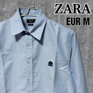 ザラ(ZARA)のZARA ザラ メンズ ワイシャツ 長袖シャツ シンプル トップス 刺繍 M(シャツ)