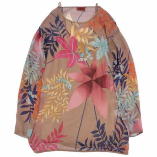 ミキハウス(mikihouse)の美品 ミッソーニ MISSONI ワンピース チュニック 総柄 シルク100％ トップス レディース イタリア製 42(L相当) マルチカラー(ひざ丈ワンピース)