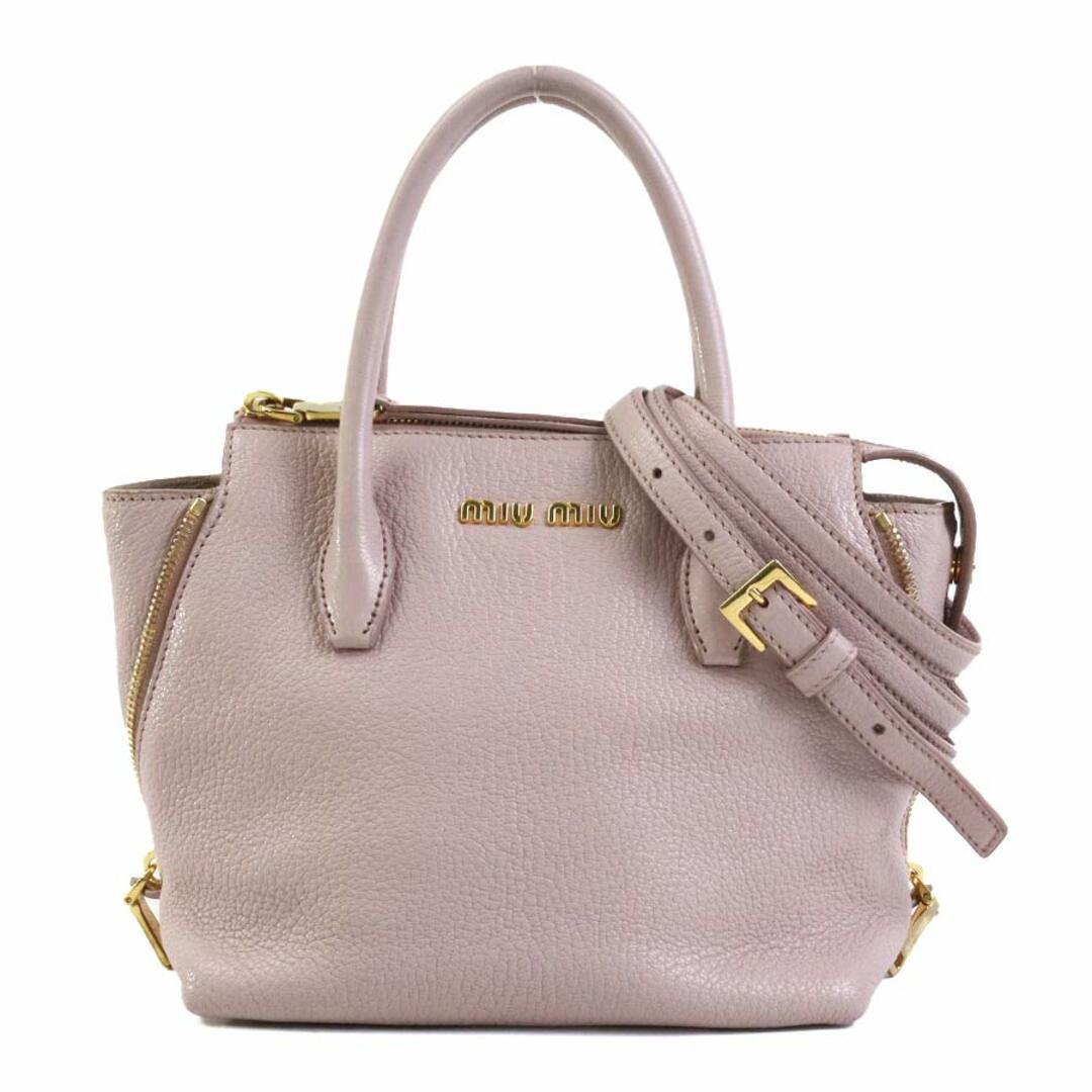 miumiu(ミュウミュウ)のミュウミュウ MIUMIU ハンドバッグ 斜め掛けショルダーバッグ レザー ピンク レディース 送料無料【中古】 h30179f レディースのバッグ(ハンドバッグ)の商品写真