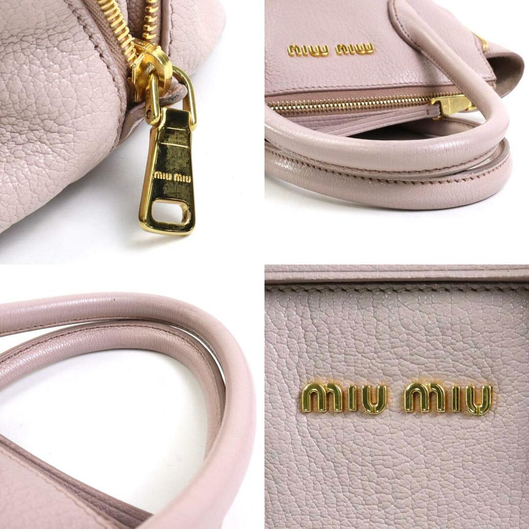 miumiu(ミュウミュウ)のミュウミュウ MIUMIU ハンドバッグ 斜め掛けショルダーバッグ レザー ピンク レディース 送料無料【中古】 h30179f レディースのバッグ(ハンドバッグ)の商品写真