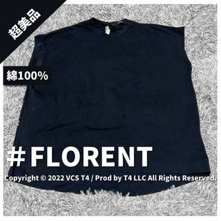 フローレント(FLORENT)の【超美品】フローレント カットソー(袖なし) FREE ブラック ✓3568(シャツ/ブラウス(長袖/七分))