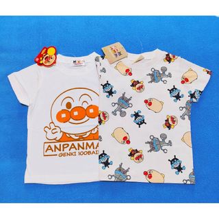 アンパンマン(アンパンマン)の新品　100cmアンパンマン　男の子半袖Ｔシャツ2枚セット　だだんiv×Aw(Tシャツ/カットソー)