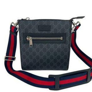 グッチ(Gucci)の新品未使用 GUCCI グッチ GG スプリーム ブラック/グレー スモール メッセンジャーバッグ ショルダーバック 523599(ショルダーバッグ)