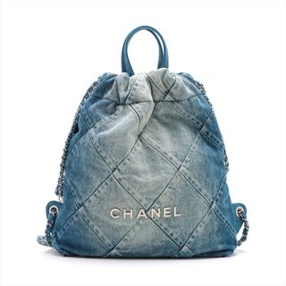 シャネル(CHANEL)のシャネル  デニム  ブルー レディース リュック・デイパック(リュック/バックパック)