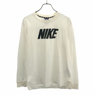 ナイキ(NIKE)のナイキ 長袖 Tシャツ M ホワイト NIKE カットソー ロンT レディース 古着 【240401】 メール便可(Tシャツ(長袖/七分))