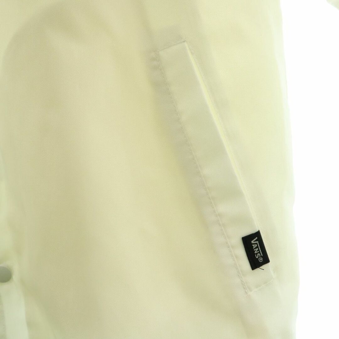 VANS(ヴァンズ)のバンズ ロゴプリント コーチジャケット L ホワイト VANS メンズ 古着 【240401】 メンズのジャケット/アウター(ナイロンジャケット)の商品写真