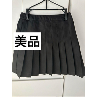 【美品】プリーツスカート ミニ ショート ブラック(ミニスカート)