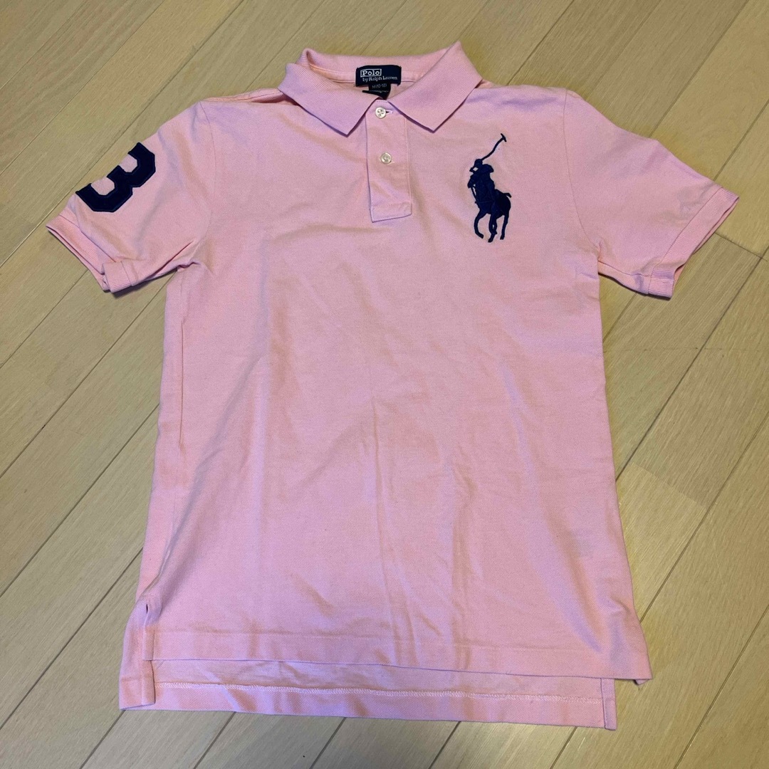 POLO RALPH LAUREN(ポロラルフローレン)のラルフローレンビックポロピンクポロシャツボーイズM（10-12） キッズ/ベビー/マタニティのキッズ服男の子用(90cm~)(Tシャツ/カットソー)の商品写真