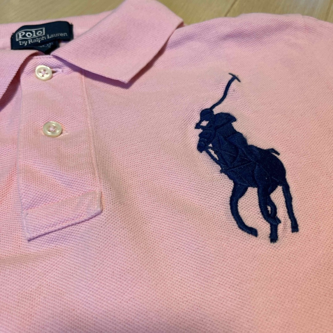 POLO RALPH LAUREN(ポロラルフローレン)のラルフローレンビックポロピンクポロシャツボーイズM（10-12） キッズ/ベビー/マタニティのキッズ服男の子用(90cm~)(Tシャツ/カットソー)の商品写真