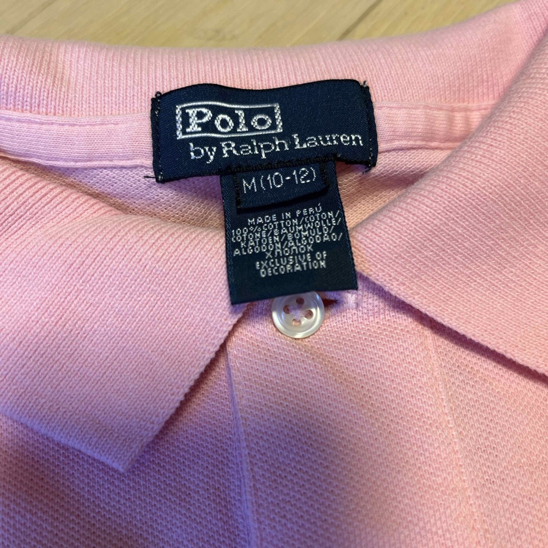 POLO RALPH LAUREN(ポロラルフローレン)のラルフローレンビックポロピンクポロシャツボーイズM（10-12） キッズ/ベビー/マタニティのキッズ服男の子用(90cm~)(Tシャツ/カットソー)の商品写真