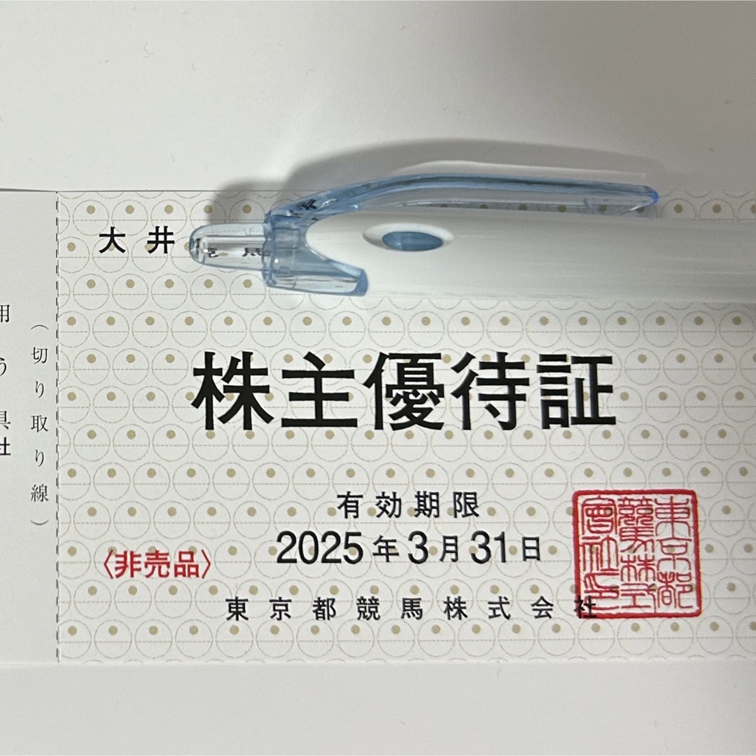 [最新2025年３末]大井競馬場 株主優待証2枚 チケットの施設利用券(遊園地/テーマパーク)の商品写真