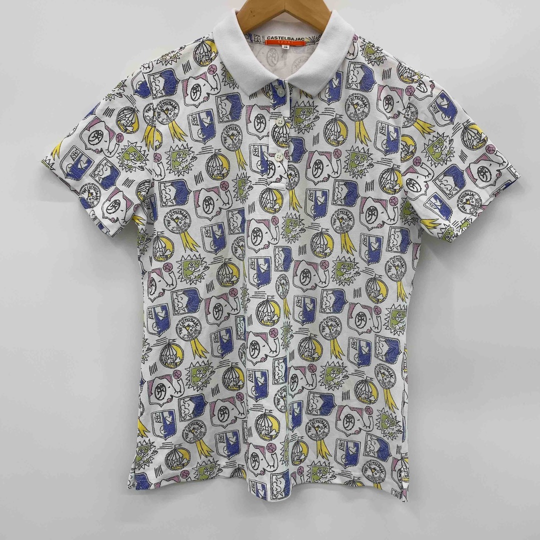 CASTELBAJAC(カステルバジャック)のCASTELBAJAC カステルバジャック レディース ポロシャツ 総柄 半袖ポロシャツ レディースのトップス(ポロシャツ)の商品写真