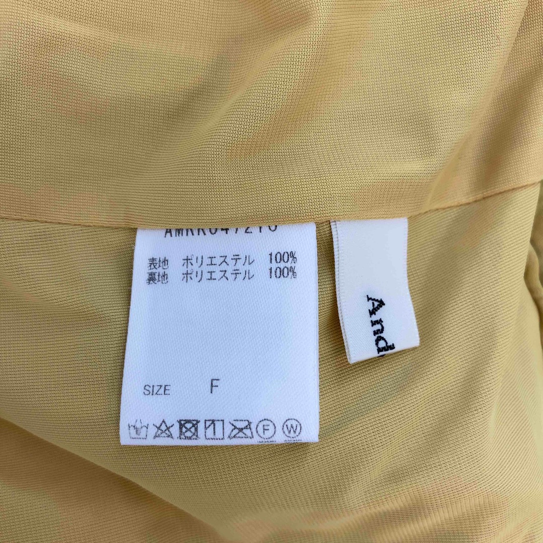 Andemiu(アンデミュウ)のAndemiu アンデミュウ レディース ロングスカート マスタード 黄色 プリーツスカート レディースのスカート(ミニスカート)の商品写真