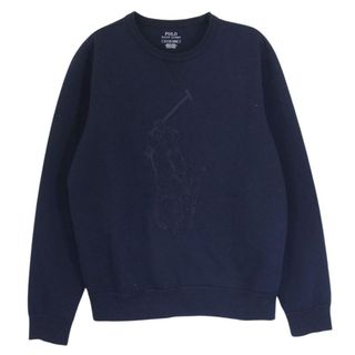 POLO RALPH LAUREN - POLO RALPH LAUREN ポロ・ラルフローレン ビッグポニー 刺繍 クルーネック スウェット ネイビー系 S【中古】