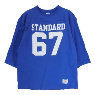 STANDARD CALIFORNIA - STANDARD CALIFORNIA スタンダードカリフォルニア × Champion チャンピオン FOOTBALL 67 ロゴ フットボール 半袖 Tシャツ ブルー系 M【中古】