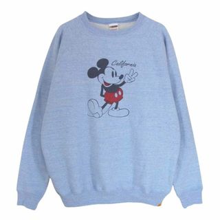 スタンダードカリフォルニア(STANDARD CALIFORNIA)のSTANDARD CALIFORNIA スタンダードカリフォルニア × DISNEY ディズニー 88/12 SD CREW SWEAT GRAY クルーネック スウェット ライトブルー系 M【美品】【中古】(スウェット)