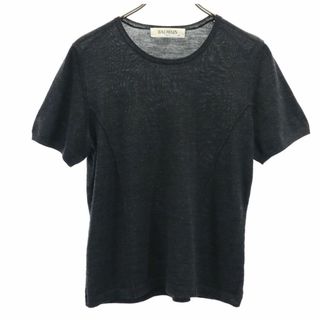 バルマン(BALMAIN)のバルマン 半袖 毛 Tシャツ 40 グレー BALMAIN レディース 古着 【240401】(Tシャツ(半袖/袖なし))