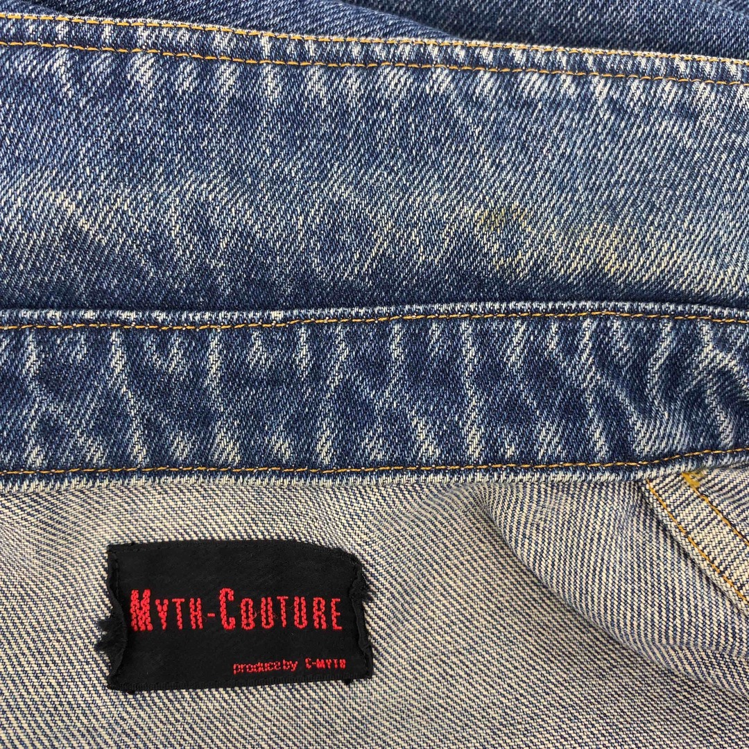 MYTH COUTURE ミースクチュール レディース Gジャン/デニムジャケット 前開き(ボタン無し) ブルー レディースのジャケット/アウター(Gジャン/デニムジャケット)の商品写真