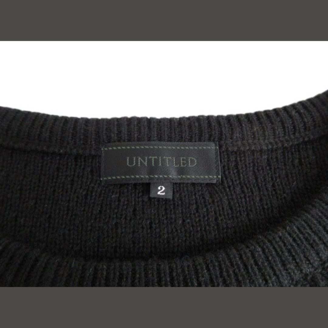 UNTITLED(アンタイトル)のアンタイトル UNTITLED セーター ニット ウール混 2 黒 ブラック レディースのトップス(ニット/セーター)の商品写真