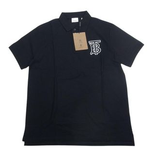 BURBERRY - BURBERRY バーバリー 8016286 LONDON ロンドン ロゴ ポロ シャツ 半袖 ブラック系 M【新古品】【未使用】【中古】