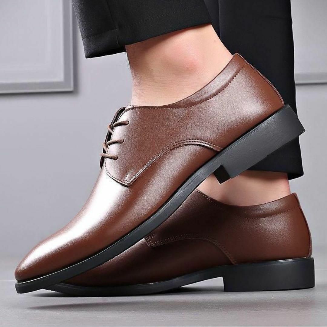 ★26cm★ビジネスシューズ 紳士靴 フォーマル ブラウン【574】U41 メンズの靴/シューズ(ドレス/ビジネス)の商品写真