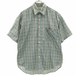 ユニクロ(UNIQLO)のユニクロ 90s オールド ユニーククロージングウェアストアー チェック柄 半袖 シャツ L UNIQLO メンズ 古着 【240401】 メール便可(シャツ)