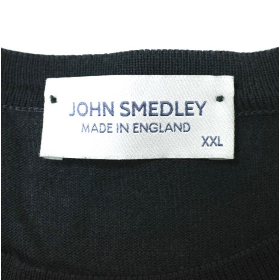 JOHN SMEDLEY(ジョンスメドレー)のJOHN SMEDLEY ジョンスメドレー イギリス製 シーアイランドコットンショートスリーブクルーネックニット XXL ネイビー セーター ハイゲージ プルオーバー トップス【中古】【JOHN SMEDLEY】 メンズのトップス(ニット/セーター)の商品写真