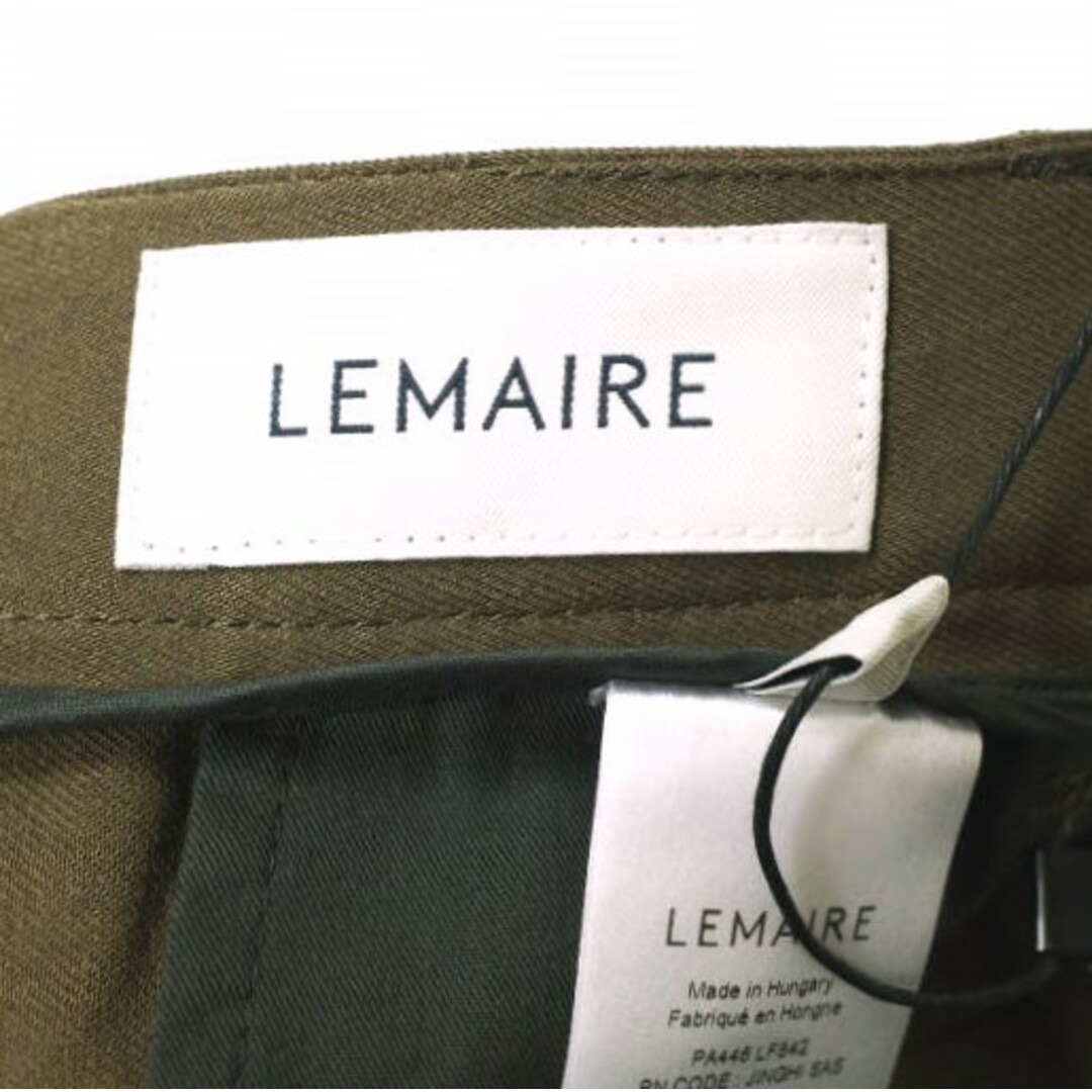 LEMAIRE(ルメール)のLEMAIRE ルメール Curved Suit Pants カーブスーツパンツ PA446 LF842 36 HAZELNUT BROWN 1タック スラックス 定価91,300円 ボトムス【新古品】【中古】【LEMAIRE】 レディースのパンツ(カジュアルパンツ)の商品写真